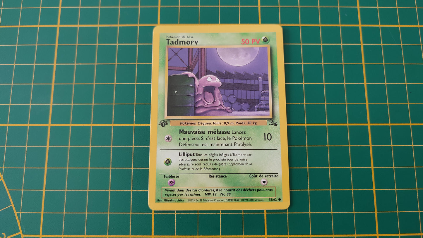 48/62 Carte Pokémon Tadmorv 48/62 commune 1ère édition fossile Wizards #A73