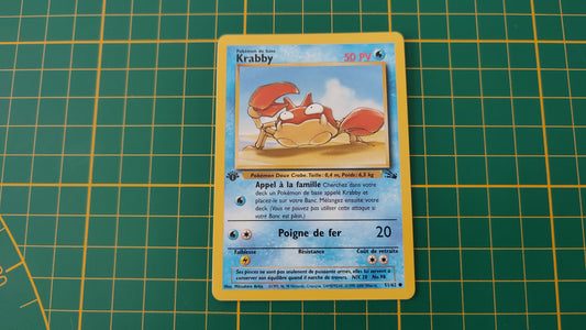 51/62 Carte Pokémon Krabby 51/62 commune 1ère édition fossile Wizards #A73