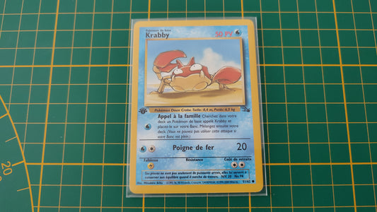 51/62 Carte Pokémon krabby 51/62 commune 1ère édition Fossile Wizards #A73