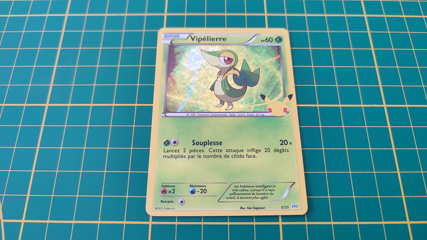 5/25 Carte Pokémon Vipélierre 5/25 Holographique Promo McDonald's 2021 25 ans #B91