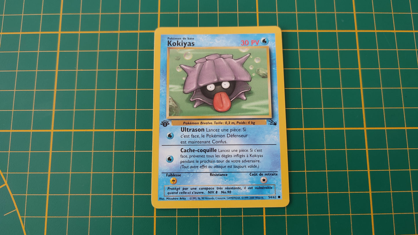 54/62 Carte Pokémon Kokiyas 54/62 commune 1ère édition fossile Wizards #A73