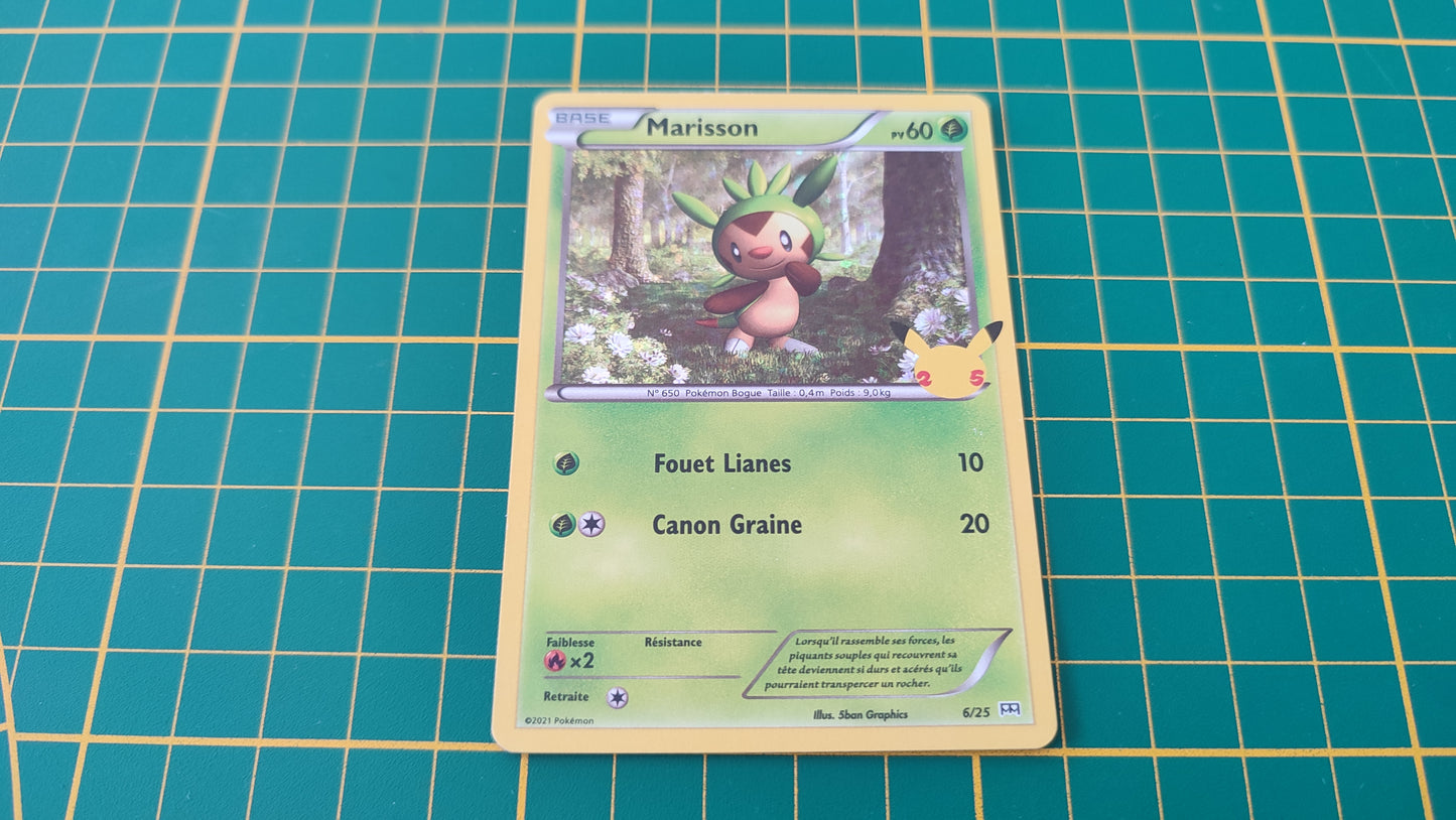 6/25 Carte Pokémon Marisson 6/25 holographique Promo McDonald's 2021 25 ans #B91-2