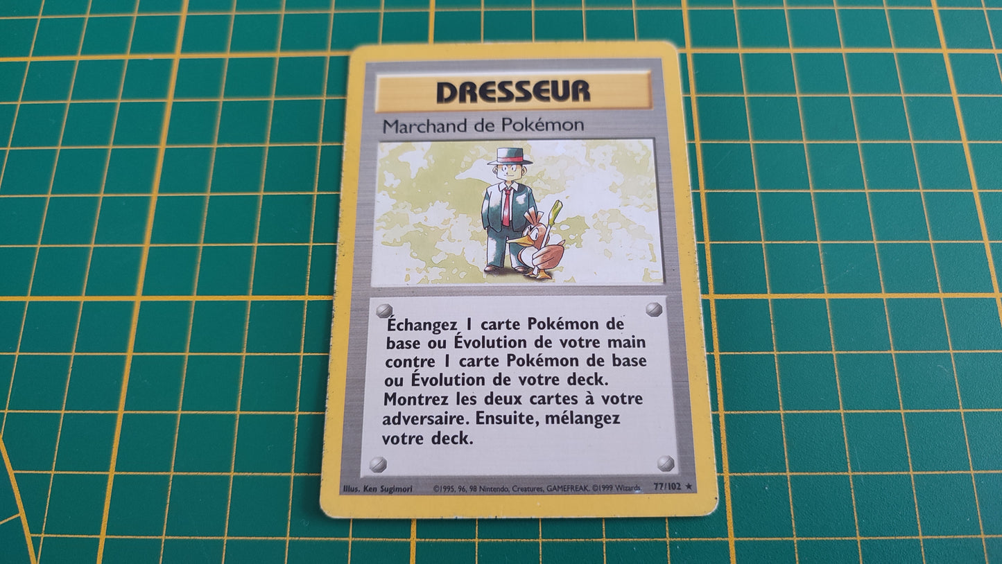 77/102 Carte Pokémon Dresseur Marchand de Pokémon rare 77/102 Wizards set de base #C60