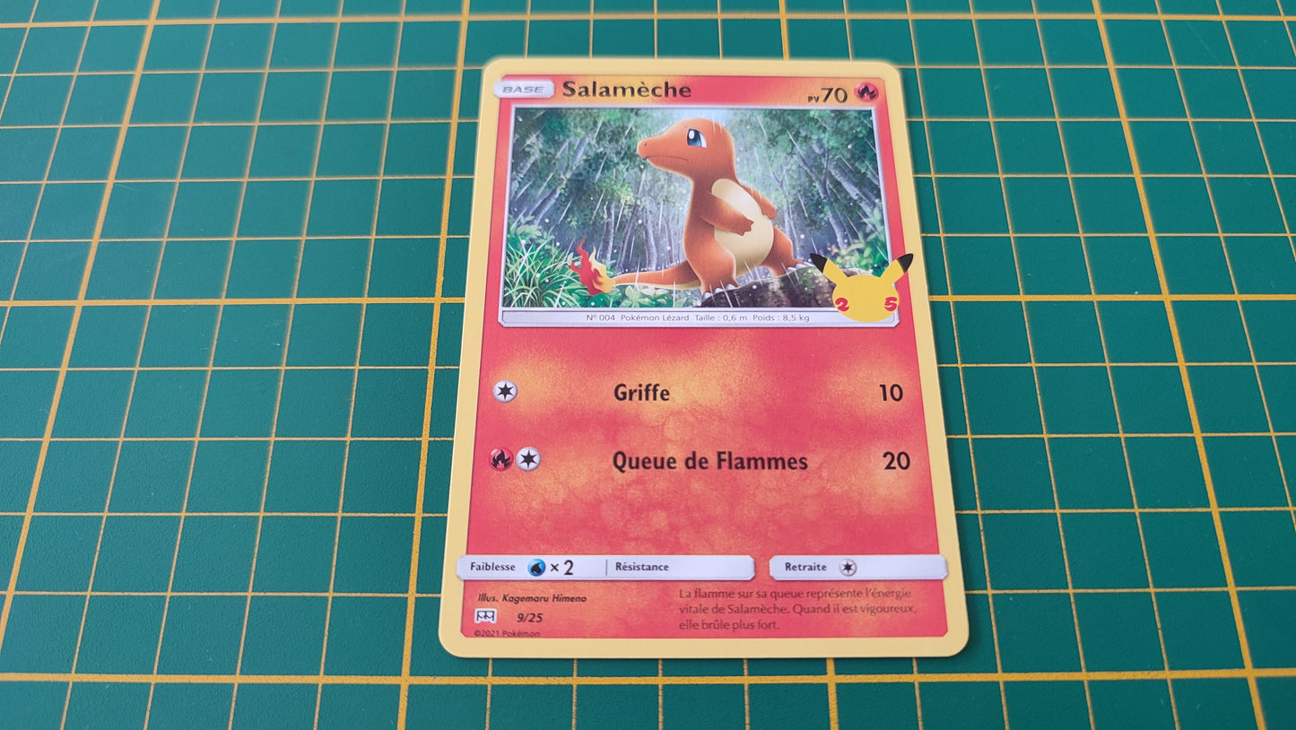 9/25 Carte Pokémon Salamèche 9/25 Promo McDonald's 2021 25 ans #B91-3