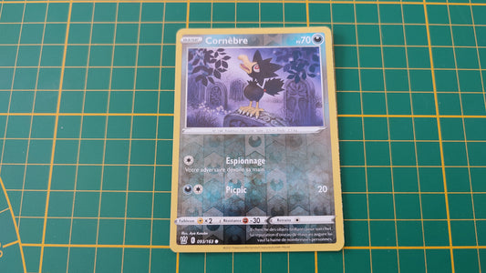 93/163 Carte Pokémon Cornèbre commune reverse Epée et Bouclier EB05 Styles de combat #B10