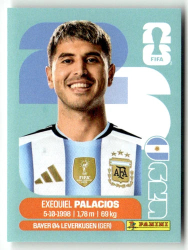 ARG 11 Exequiel Palacios - Sticker autocollant Panini Coupe du Monde FIFA 2026 Argentine - Pièce détachée