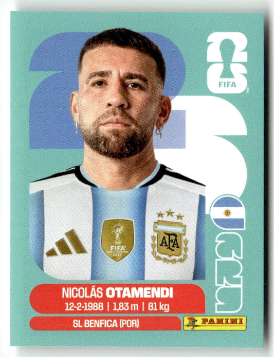 ARG 5 Nicolas Otamendi - Sticker autocollant Panini Coupe du Monde FIFA 2026 Argentine - Pièce détachée