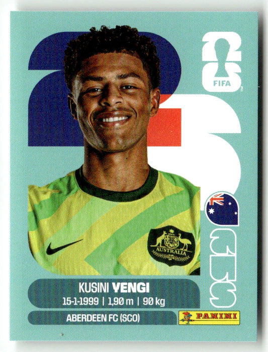 AUS 18 Kusini Yengi - Sticker autocollant Panini Coupe du Monde FIFA 2026 Australie - Pièce détachée