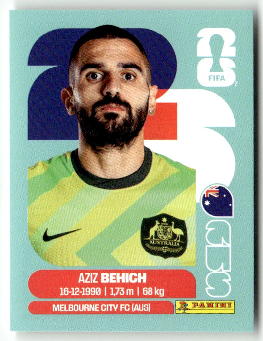 AUS 7 Aziz Behich - Sticker autocollant Panini Coupe du Monde FIFA 2026 Australie - Pièce détachée