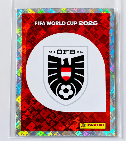 AUT 1 Team Logo - Sticker autocollant Panini Coupe du Monde FIFA 2026 Autriche - Pièce détachée