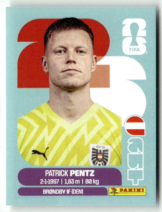 AUT 3 Patrick Pentz - Sticker autocollant Panini Coupe du Monde FIFA 2026 Autriche - Pièce détachée