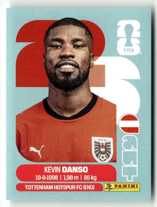 AUT 5 Kevin Danso - Sticker autocollant Panini Coupe du Monde FIFA 2026 Autriche - Pièce détachée