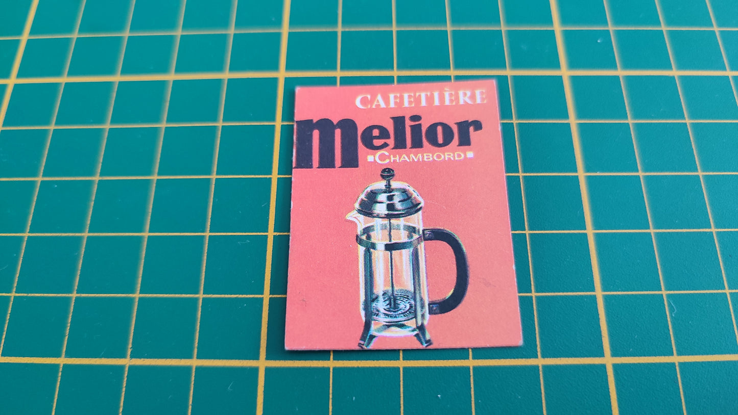 Affiche Cafetière Melior Chambord pièce détachée jeu de société Défense d'afficher Gay-Play #C02