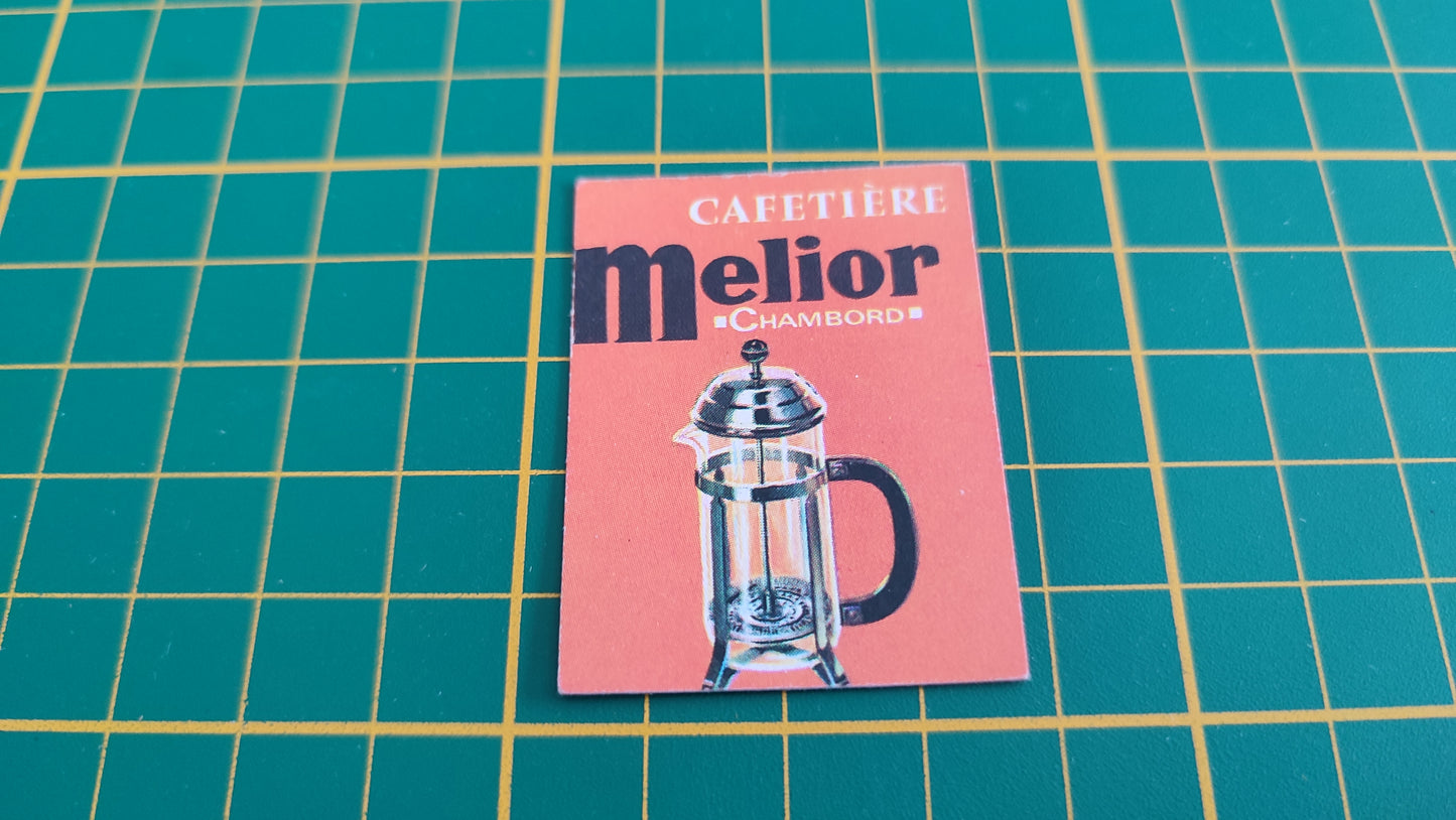 Affiche Cafetière Melior Chambord pièce détachée jeu de société Défense d'afficher Gay-Play #C02