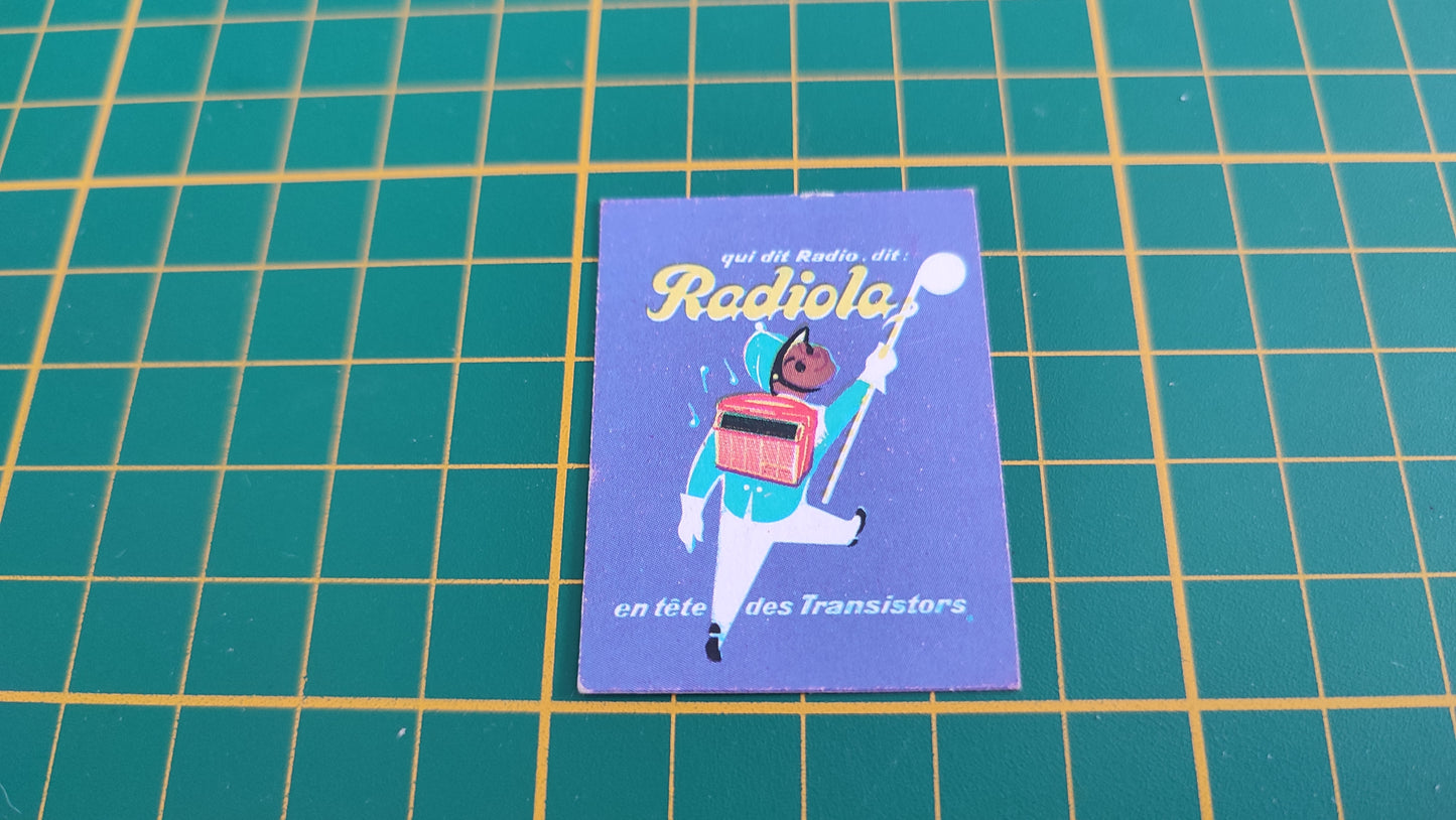 Affiche Radiola en tête des transistors pièce détachée jeu de société Défense d'afficher Gay-Play #C02