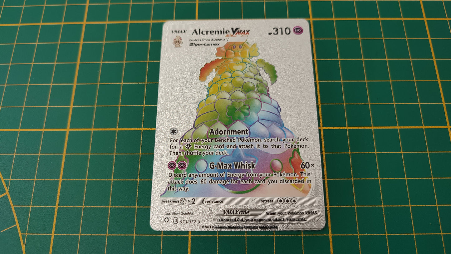 Alcremie Vmax carte illustration Pokémon cosplay couleur argent anglaise #SP