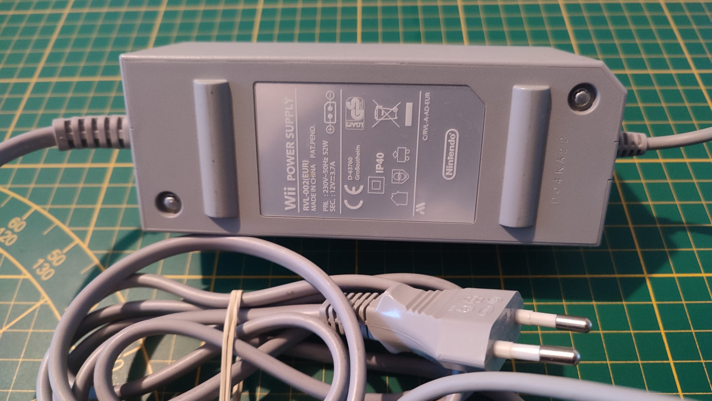 Alimentation adaptateur secteur officiel RVL-002 accessoire console de jeux Nintendo Wii #D58