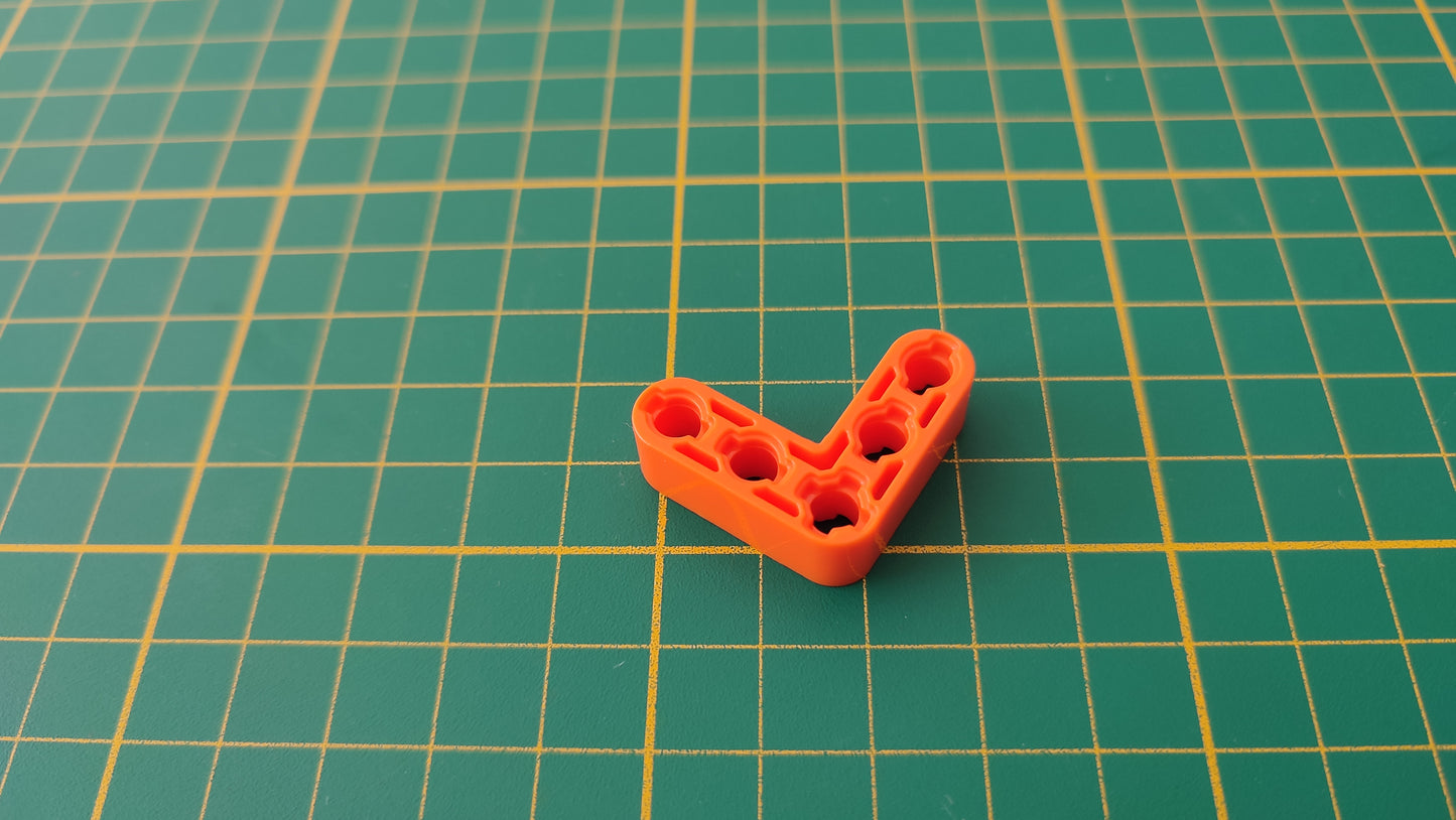 Angle 5 trous épais orange pièce détachée Clementoni mon atelier de mécanique 52498 Exploration antarctique #E21