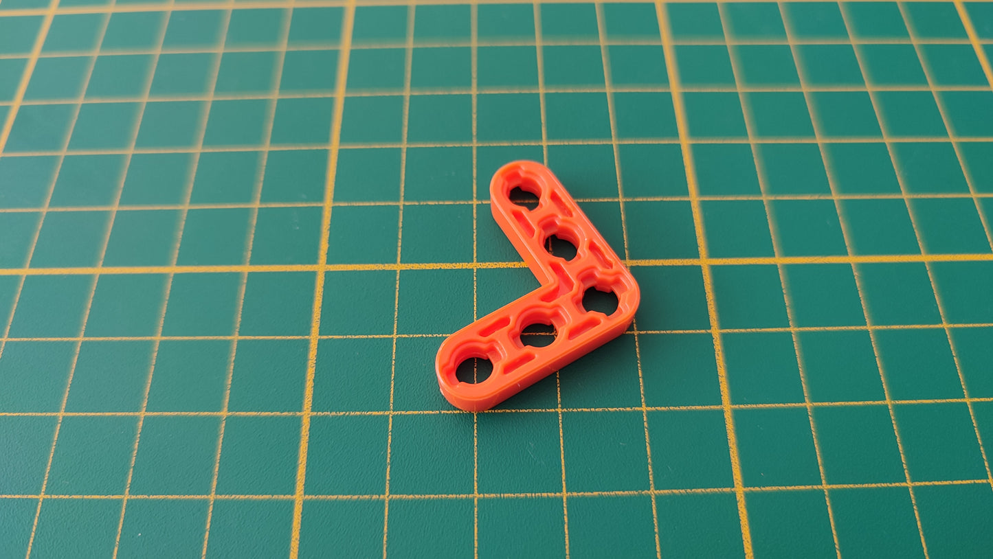 Angle 5 trous fin orange pièce détachée Clementoni mon atelier de mécanique 52498 Exploration antarctique #E21