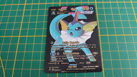 Aquali Vmax carte illustration Pokémon cosplay couleur noir française #C18