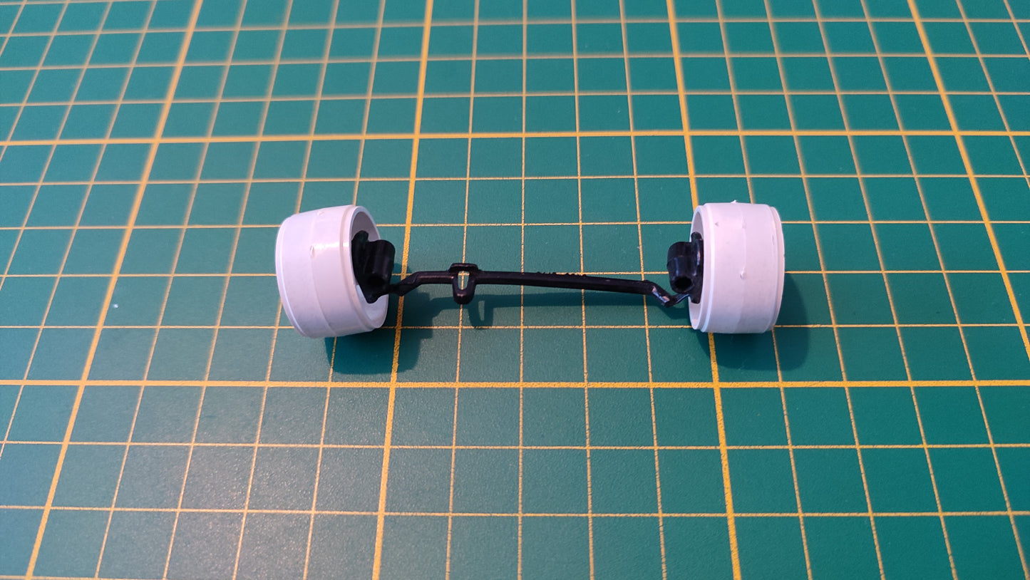 Axe avant + jantes pièce détachée miniature Bburago Burago Ford Escort RS Cosworth 1/24 1/24e 1/24ème #D38