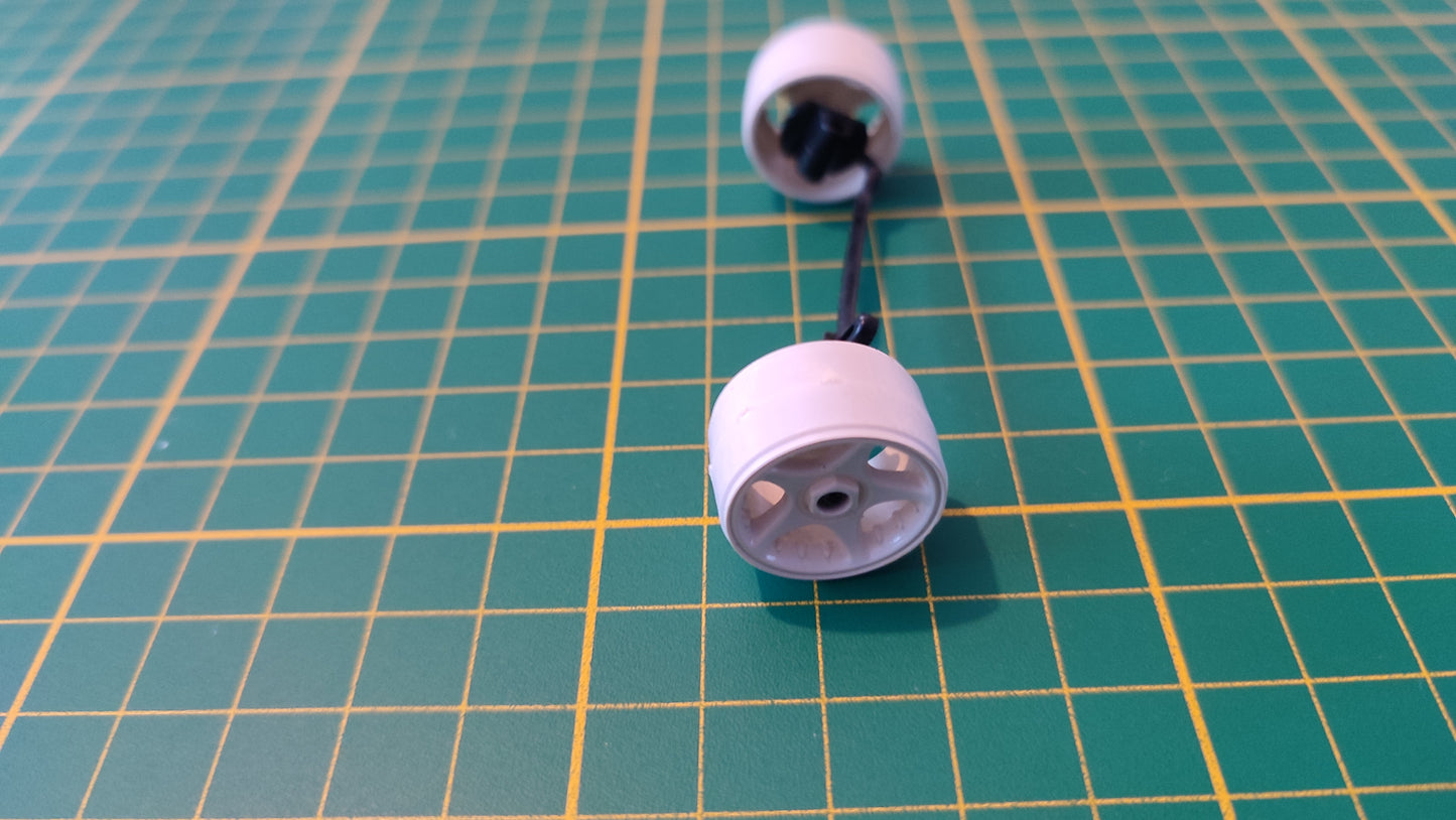 Axe avant + jantes pièce détachée miniature Bburago Burago Ford Escort RS Cosworth 1/24 1/24e 1/24ème #D38