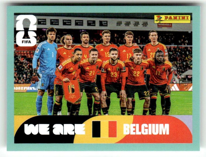 BEL 13 Team Photo - Sticker autocollant Panini Coupe du Monde FIFA 2026 Belgique - Pièce détachée