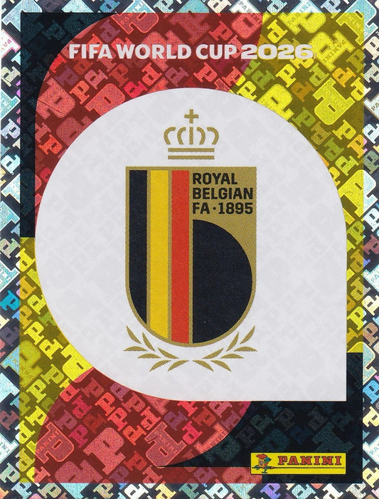 BEL 1 Team Logo - Sticker autocollant Panini Coupe du Monde FIFA 2026 Belgique - Pièce détachée