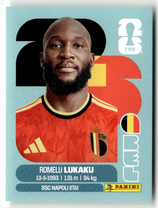 BEL 20 Romelu Lukaku - Sticker autocollant Panini Coupe du Monde FIFA 2026 Belgique - Pièce détachée