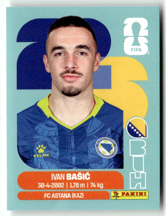BIH 12 Ivan Basic - Sticker autocollant Panini Coupe du Monde FIFA 2026 Bosnie-Herzégovine - Pièce détachée