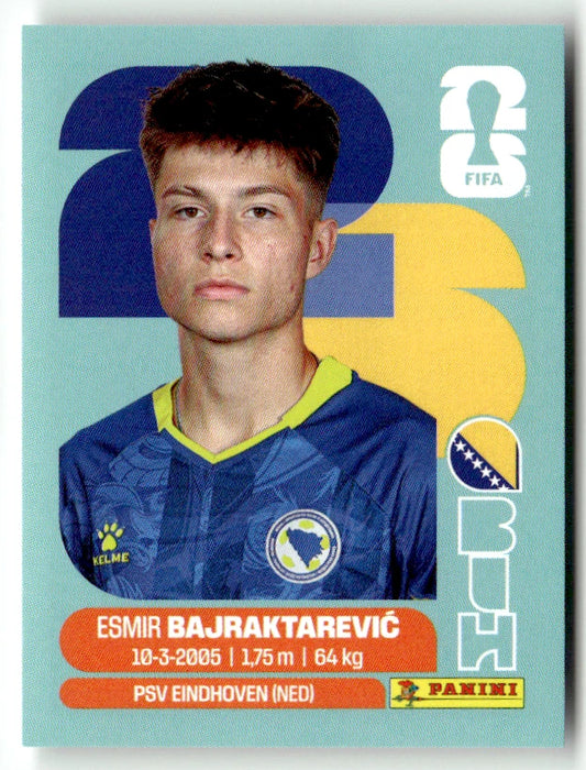 BIH 15 Esmir Bajraktarevic - Sticker autocollant Panini Coupe du Monde FIFA 2026 Bosnie-Herzégovine - Pièce détachée