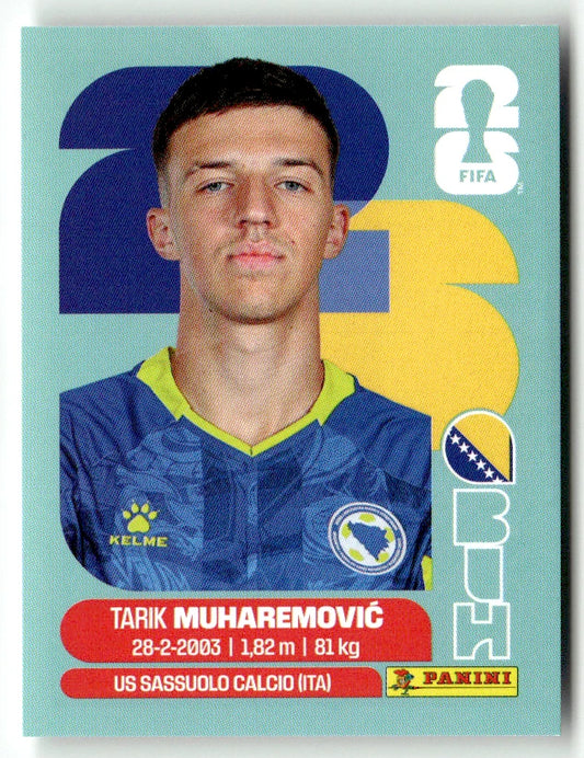 BIH 5 Tarik Muharemovic - Sticker autocollant Panini Coupe du Monde FIFA 2026 Bosnie-Herzégovine - Pièce détachée