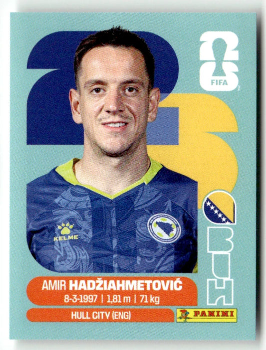 BIH 8 Amir Hadziahmetovic - Sticker autocollant Panini Coupe du Monde FIFA 2026 Bosnie-Herzégovine - Pièce détachée