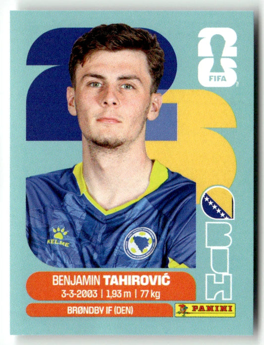 BIH 9 Benjamin Tahirovic - Sticker autocollant Panini Coupe du Monde FIFA 2026 Bosnie-Herzégovine - Pièce détachée