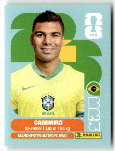 BRA 10 Casemiro - Sticker autocollant Panini Coupe du Monde FIFA 2026 Brésil - Pièce détachée