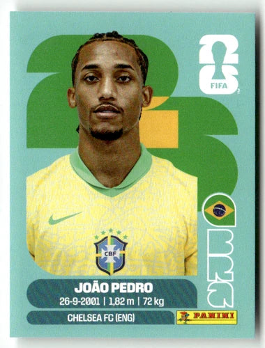 BRA 16 Joao Pedro - Sticker autocollant Panini Coupe du Monde FIFA 2026 Brésil - Pièce détachée