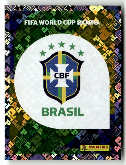 BRA 1 Team Logo - Sticker autocollant Panini Coupe du Monde FIFA 2026 Brésil - Pièce détachée