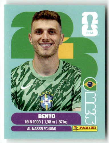 BRA 3 Bento - Sticker autocollant Panini Coupe du Monde FIFA 2026 Brésil - Pièce détachée