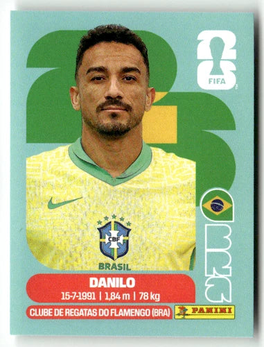 BRA 7 Danilo - Sticker autocollant Panini Coupe du Monde FIFA 2026 Brésil - Pièce détachée