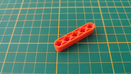 Barre 5 trous orange pièce détachée Clementoni mon atelier de mécanique 52498 Exploration antarctique #E21