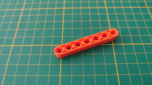 Barre 7 trous orange pièce détachée Clementoni mon atelier de mécanique 52498 Exploration antarctique #E21