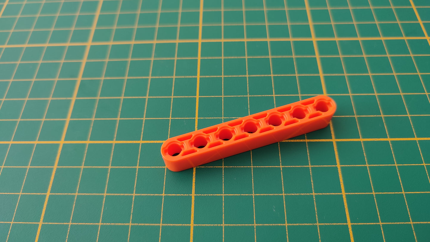 Barre 7 trous orange pièce détachée Clementoni mon atelier de mécanique 52498 Exploration antarctique #E21
