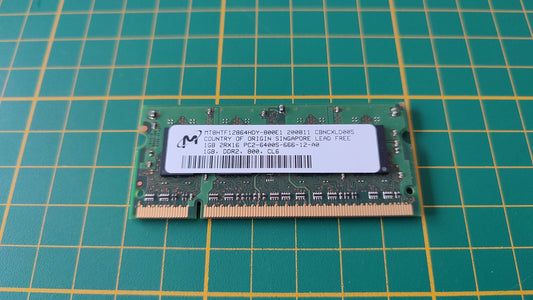 Barrette ram MT8HTF12864HDY-800E1 1GB pièce détachée pc portable Hp DV7 1040em #C82