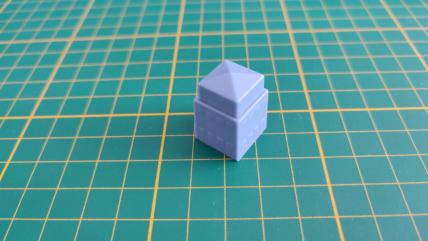 Bâtiment 2 étages bleu gris seul pièce détachée jeu de société Manhattan Ludodélire de Andreas Seyfarth #C55