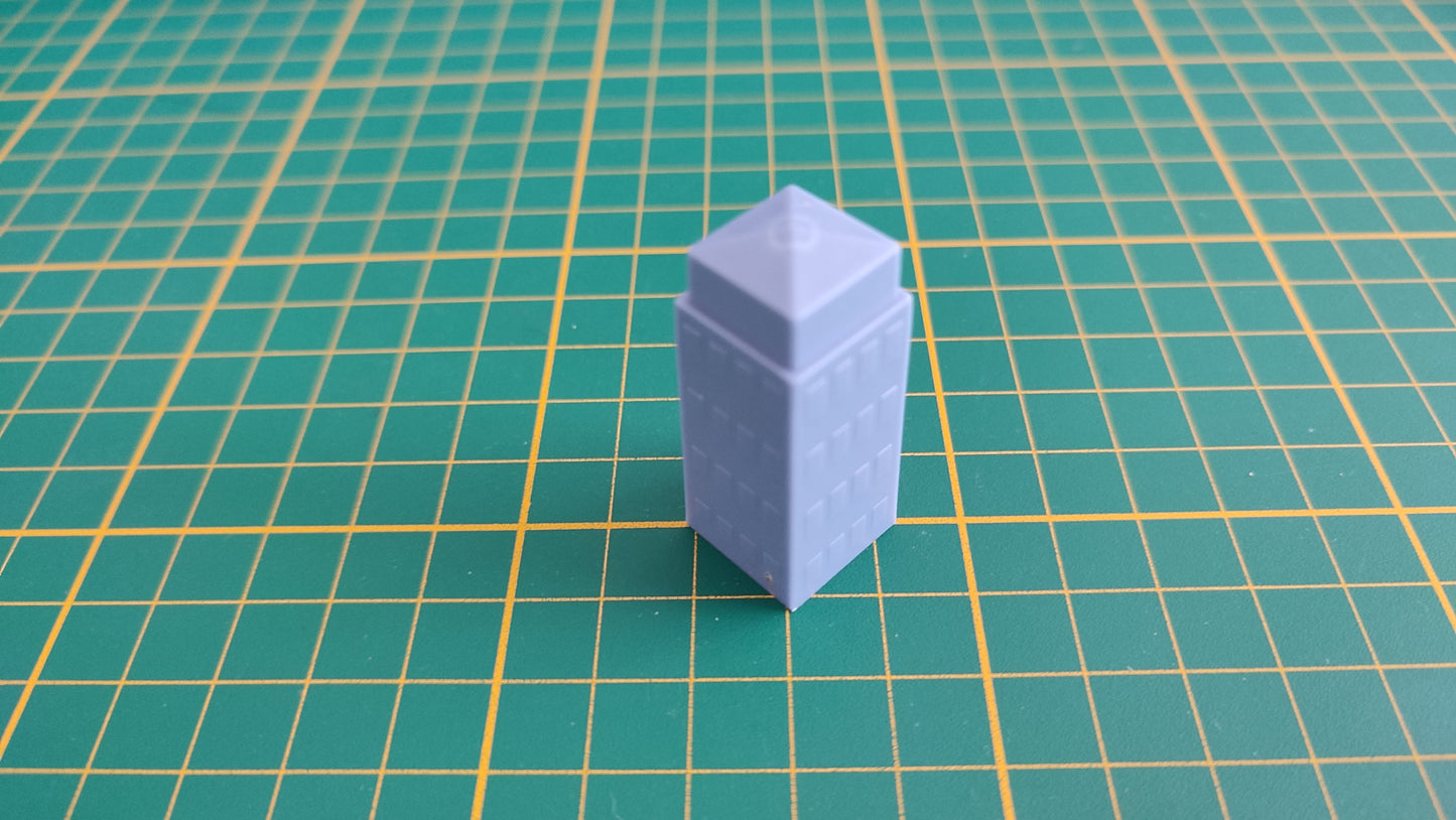 Bâtiment 4 étages bleu gris seul pièce détachée jeu de société Manhattan Ludodélire de Andreas Seyfarth #C55