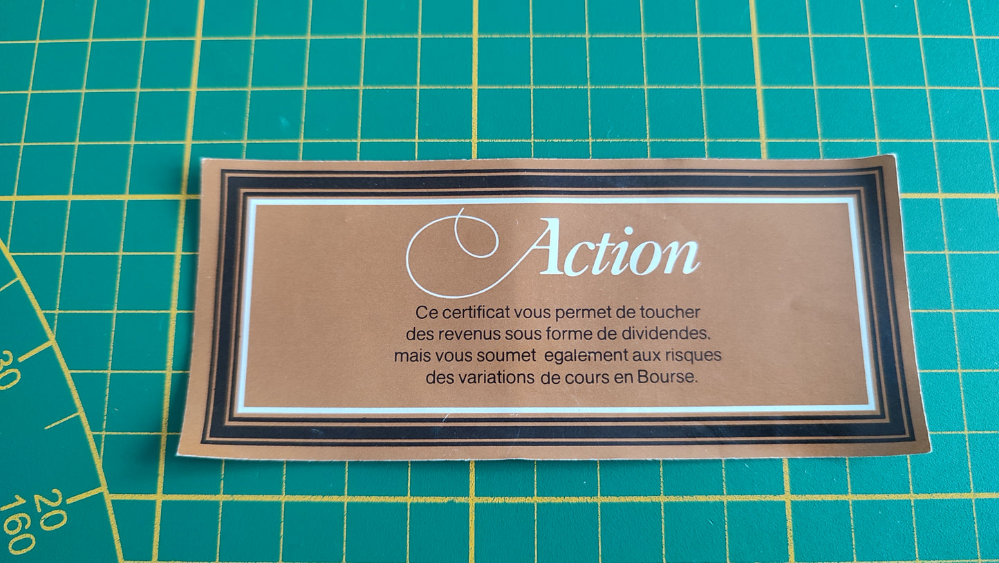 Billet action seul pièce détachée jeu de société Destins En famille sur les chemins de la vie MB #E44
