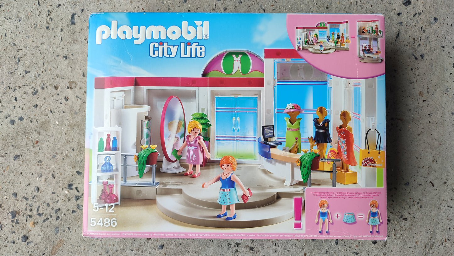 Boite seule dans l'état Set Playmobil 5486 City Life Boutique de vêtements #SPDF