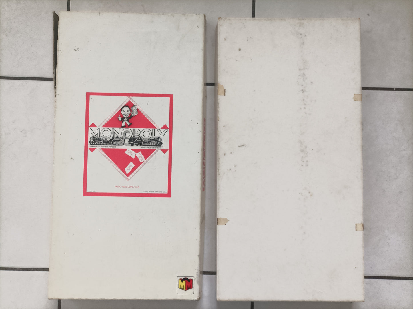 Boite vide dans l'état pièce détachée jeu de société Monopoly Miro Meccano #E40