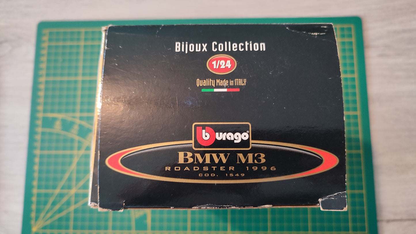 Boite vide en l'état pièce détachée miniature Bburago Burago Bmw M3 Roadster 1996 1/24 1/24e 1/24ème #D39