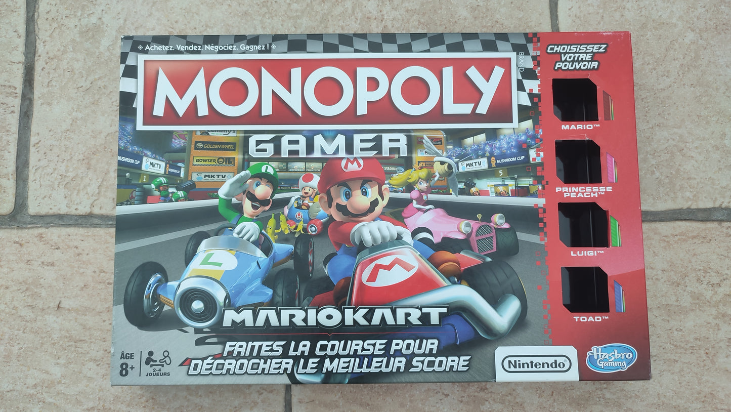 Boite vide pièce détachée jeu de société Monopoly Gamer Mario Kart Hasbro #E82
